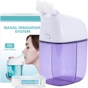 带有30个沙林袋的鼻水灌溉系统、Sinus Rinse机器、带有水箱和废物收集罐的Nose Sinus清洁机器-Violet