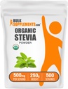 Bulk Assupports.com Organization Stevia Powder - Pure Sweetener,来源于Stevia Leaves,草药补充 - Vegan & Gluten Free,每架服务500mg,250g (8.8 oz) (Pack of 1).