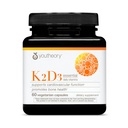 Youtheory K2D3 - Bone & Heart Health Support - 结合维生素D3 & 维生素K2 - 乳品,大豆和葡萄糖免费 - 60 蔬菜卡普尔