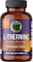 纯实验室维生素 L-Theanine 125毫克 - 60毫克无糖,可食用餐片 30天供应 → 促进放松,精神焦点 → 提高加拿大的睡眠质量