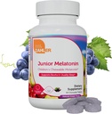 Zahler Junior Melatonin, 天然葡萄, 60 可切片(每片1毫克)