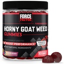 强制因子 Horny Goat Gummys for Men, Natural Male Drive & Virtuality 附加材料 高级吸附剂 美味激情 Berry Flavor, Black, 90 Counter