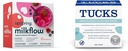 UpSpring 牛奶流 电解质 母乳喂养补充 饮料混合 Fenugreek QQ Berry Flavor 16 饮料混合 + TUKS 药品 冷却垫, 100 个数