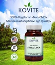 螺旋藻(Spirulina Capsules) - 90 种蔬菜 Capsules - 拥有450毫克有机螺旋藻(Spirulina Powder) - Kosher & Vegan