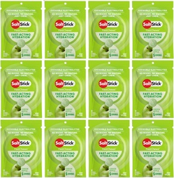 盐Stick 电解快速厨师 - 120 Counter Green Apple Flavor - 液化电解板 盐塔布 - 10 Counter (Pack of 12)