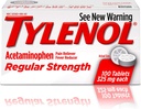 Tylenol Reg Strngth 100's Small 100ct Tylenol 325 Mg 常规强度疼痛救世主