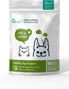 全方位、全天然草药方眼和对狗和猫的视觉补充 - 保护眼睛的健康和功能。由WellnergyPets 60ct规范眼泪、干眼和视觉支持