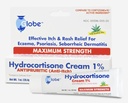 环球氢丙酮 最大强度Cream 1% w/ Aloe, 抗痒Cream for Redness, swelling, Itching, Rash & Dermatitis, Bug/Mosquito Bites, Eczema, Hemorrhoids & More