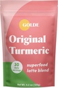 GOLDE - 超级食品 Latte Blend - 原型Turmeric - 植物基 w/Coconut, & Ginger - Vegan, Keto, 无糖 - 30种服务