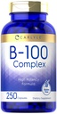 Carlyle B-100 复合维生素 → 250 Capsules → Non-GMO, Gluten 免费补充
