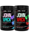Jacked Factory X John Wick - Wick Mode Pre Workingout Powder - 敏锐能量,战斗准备焦点,不可阻挡的承诺,和Sheer Will - Baba Yaga Blue Raz & 大阪樱桃花花(80 services)