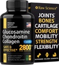 Glucosamine Chondroitin MSM Capsules - 成人联合支持补充剂,2800 mg 三重强维他命:Glucosamine HCL,Chondroitin Sulfate with OptiMSM - 减少联合不适,120 Capsules