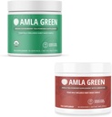 Amla Powder & Green Tea Superfood 补充品,抗氧化剂支持,印度鹅莓(90种)和Hibiscus(30种)制造,有机,维冈