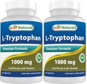 最佳自然 L-Tryptophan 1000 mg 60 片(60个计数(2包))