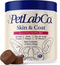 PetLab Co. Skin & Coat Chew - 用美味的狗 Chew 优化Scalp 和 Fur 条件,包装有有益脂肪酸,维生素和苹果苹果苹果苹果醋 - 包装 May Vary