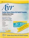 Ayr Saline Nasal Rinse Kit Refilling Packets, 100 Count Packets (Pack of 2) (英语).
