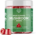 FIOR 蘑菇 Gummy 总计 10 蘑菇 Blend Supplement, 60 Counter, 10 蘑菇 Complex, Lions Mane, Chaga, Cordyceps, Reishi 提取, 蘑菇 Supplement, 蘑菇 Gummys