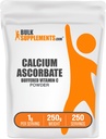 Bulk Ascorbate Powers.com Calcium Ascorbate Powder - 缓冲维生素C Supplemented Vitamin C Supplement, Calcium Powder - Vegan & Gluten Free,每架服役1克,250g (8.8 oz) (Pack of 1).