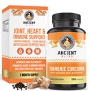 Turmeric Curcumin with Ginger & Bioperine, Turmeric Curcumin with Black Pepper & Raw 姜根粉末卡普尔补充剂 由古代Bliss(120 Capsules)