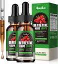 (2包)柏培林HCL液滴 - 1500 mg 柏培林补充剂 锡兰桂,铬, Tur, Tur,Niacinamide - 支持代谢和免疫系统,Gut Health Vegan