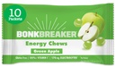 Bonk Breaker Energy Chews,无乳品,Gluten-Free Informments 提供快速能源和焦点,1盒10包,绿色苹果