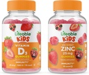 活化锌 25mg 儿童 + 维生素D 儿童 gummies Bundle - Great Tasting, Vitamin Supplement, Gluten Free, GMO Free, Chewable Gummy - 口味大, 维生素补充, Gluten Free, Gluten Free, GMO Free, Chewable Gummy - 口味大