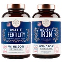 WINDSOR BOTANICALS 男性生育率补充剂和含叶酸的铁药丸 -- -- 生育率和产前包