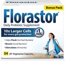 Florastor Daily Probiotic Supplement for Men and Men, 证明支持消化健康,Saccharomyces Boulardii CNCM I-745(54 Capsules),包4