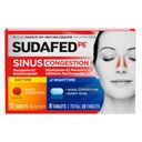 Sudafed PE Sinus Contracting Day + Night 最大强度的十聚氰胺和安非他明药片,配有苯丙烯HCl和二苯胺HCl,帮助鼻塞和Sinus压力和摄取,20 cm