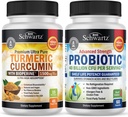 Turmeric Curcumin 1500mg 45 计数+ Probiotic 40亿 CPU 60 计数