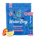 (原始内容存档于2018-03-21) (英语). Waterboy Weekend Recover QQ 3,200mg 电解质粉包 + Ginger + L-Thenine + Vitamins → No Sugar, All Natural, Gluten Free → 24 Drinking Stick Mixes (Strawberry Lemonade).