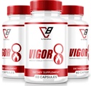 NutraRize(3 Pack) Vigor 8 for Men, Vigor 8 Pills Male 增强公式, Vigor 8 补充卡普勒斯测试靴, Vigor8 Stamina Boster 评论 霍尼山羊杂草 Tongkat Ali (180 Capsules)