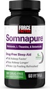 FORCE FACTOR Somnapure Softgels Sleep Asfall Asleep faster, stay Asleep Longer, Wake Up Wreating, 成人睡眠援助 与梅拉托宁, Ashwagandha, Valerian Root, 和柠檬浆, 60 软胶