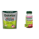 Dulcolax Soft Chews Saline Laxative 混合莓(60cmt) Gentle 便秘救济 & Chewy 水果比特, 盐酸盐,樱桃莓(30cmt) Crump-free 便秘救济