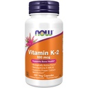 现在食品补充品,维生素K-2 100毫克,Menaquinone-4(MK-4),支持骨质健康*,100 Veg Capsules