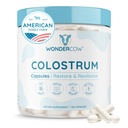 WONDERCOW Colostrum Capsules Gut Health, Imune Support & Wellness 补充品 天然IgG 纯全Bovine Colostrum 超级食品, 不受欢迎,30种服务