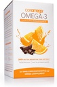 Coromega Omega 3 鱼油补充剂,650毫克Omega-3,配有3X 更好的吸附剂Than Softgels,巧克力橙色Flavor,90 单服务挤压包