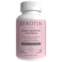 Kerotin 发型生长维生素,生物素补充剂,DHT 阻塞剂,Collagen刺激剂,用于发型损失支持,直肠和皮肤护理,包括Saw Palmetto,维生素D3和更多-60药丸(1个月供应)