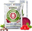 Voke Energy Tablets - 快速焦点超级食品 厨师牌匾,口袋便携式,可换装包装,维生素C,支持焦点内存浓度 清明思维和好模样 60 Counter (Pack of 10)