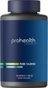 ProHealth Prure Taurine → 支持健康老化,脑和心脏健康,运动性能 → 抗氧化剂 → 1000 mg / Capsule → 临床研究,第三方测试,120 蔬菜卡普尔