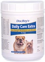罗伊医生的"每日护理外援"(Doc Roy's Daily Care Extra),"狗的高级多维特敏","支持能量","免疫","肌肉","骨骼"和"脑健康","提供维生素A C D3 E B Complex","铁锌镁碘","美国制造"365 ct.