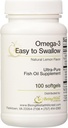 Omega-3 'Easy to Swallow' 超纯鱼油 天然柠檬Flavor 100软胶