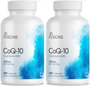 最大纯强性 CoQ10 600mg 200 Capsules 高吸收Gluten 自由非GMO (2)