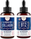 WINDSOR BOTANICALS 维生素B12 含有生物锡的液体和液体凝胶-能源与健康包