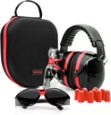 Yewltvep 带Earmuffs、枪械安全眼镜、耳机、硬存储箱的射耳防护枪靶场