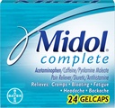 Midol Menstrl Glcap 尺寸 24s Midol 最大强度 月经完全疼痛缓解