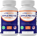 维他命苹果 Pectin 700mg – 每瓶120个蔬菜卡普尔 → 2-Pack(240个蔬菜卡普尔) 自然饮食纤维补充 – 支持消化健康与规律*