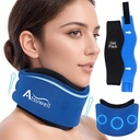 Atsuwell Neck Brace for Sleeping, Soft Cervical Collear for Support, 可调整 Neck 支持 与热冷胶囊重用办公压力, Fatigue, 蓝色