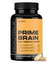 Nootrix Prime Brain Nootropic Supplement 支持记忆,精神焦点,认知健康与能源 |促进健康的Mood和大脑功能 | Ginkgo Biloba,狮子的Mane & L Theanine | 90 Capsules