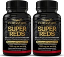 FREZZOR 超级红帽加UAF1000+,全自然新西兰红超食品能源,基本红果蔬菜和甜菜,抗氧化剂,酶,能源补充,180卡普尔,2瓶